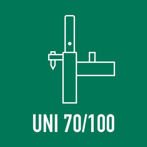 UNI 70/100 badge